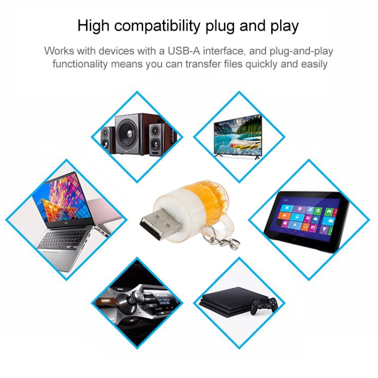 Beer Keychain Style USB Flash Disk with 16GB Memory, 16GB