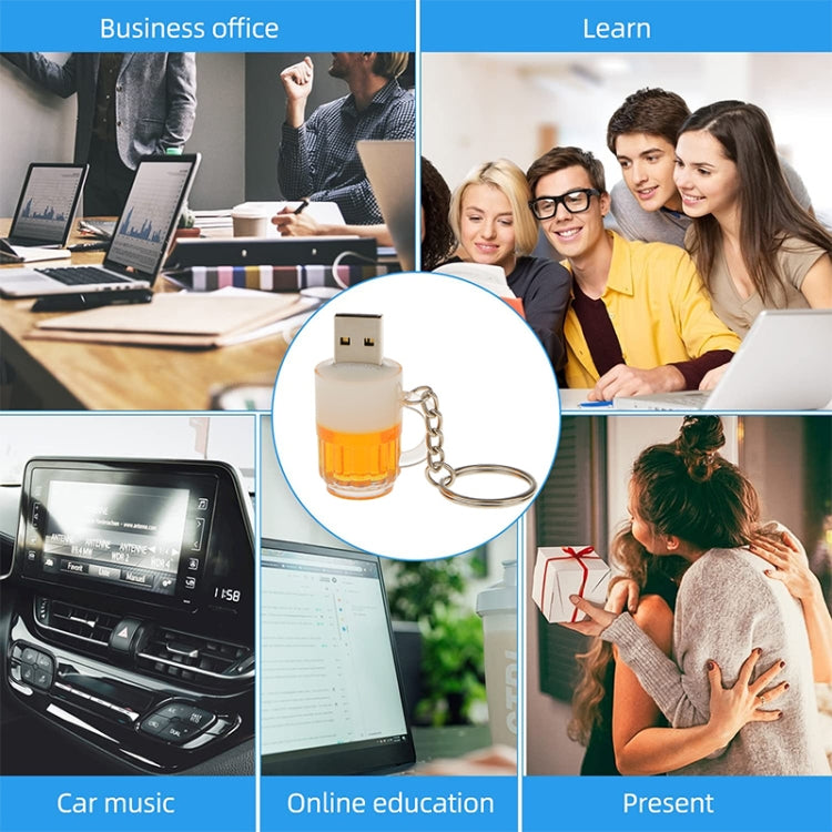 Beer Keychain Style USB Flash Disk with 16GB Memory, 16GB