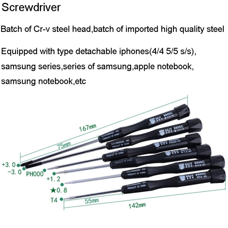 BEST BST-112 22 in 1 Profession Multi-purpose Repair Tool Set for Mobile Phone / Laptop Computer, BST-112