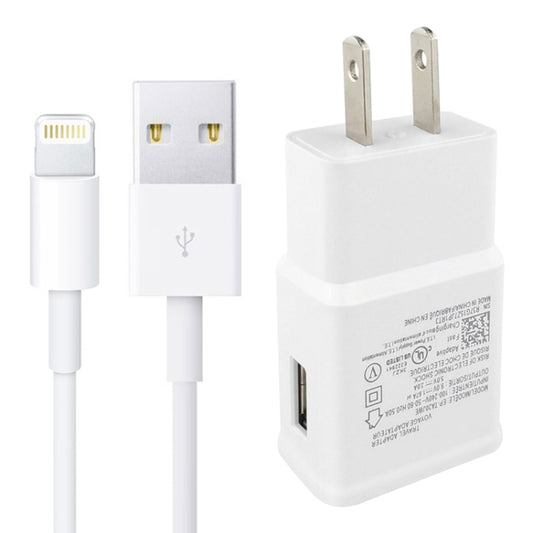 Charger Sync Cable + US Plug Travel Charger for iPad, iPhone, Galaxy, Huawei, Xiaomi, LG, HTC and Other Smart Phones, Rechargeable Devices, US Plug