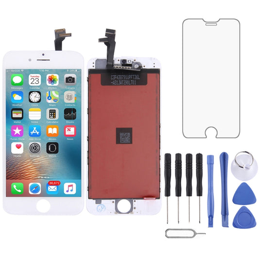 Ecrã LCD com moldura para iPhone 6, 3 em 1 para i6 branco, para iPhone 6 (TFT)