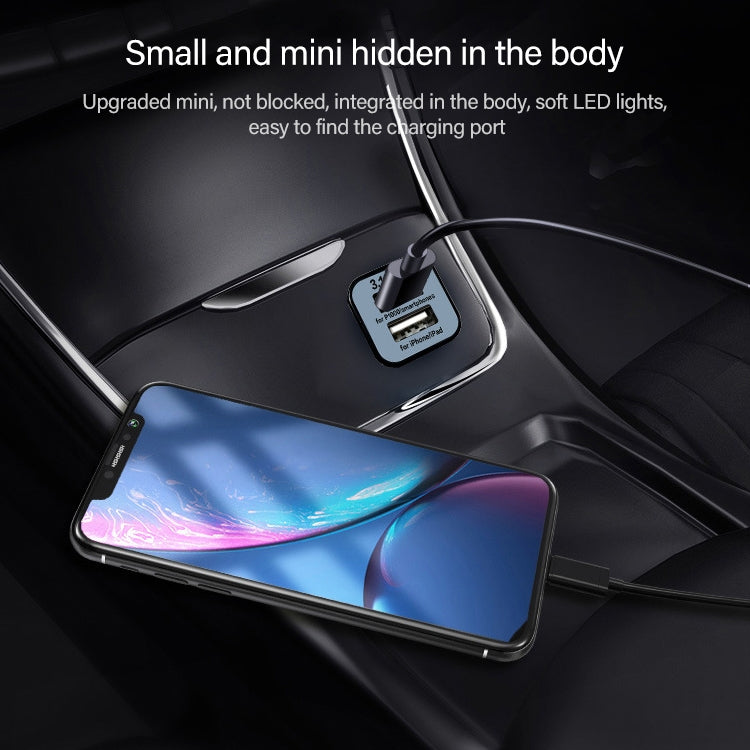 Cargador de coche de alto rendimiento con dos puertos USB de 2,1 A + 1 A para iPad Air 2, Air y 4, iPhone 6, 6 Plus, 5C, 5S, 4 y 4S, iPod touch, Galaxy Tablet/Note Series y otros teléfonos móviles y navegadores.