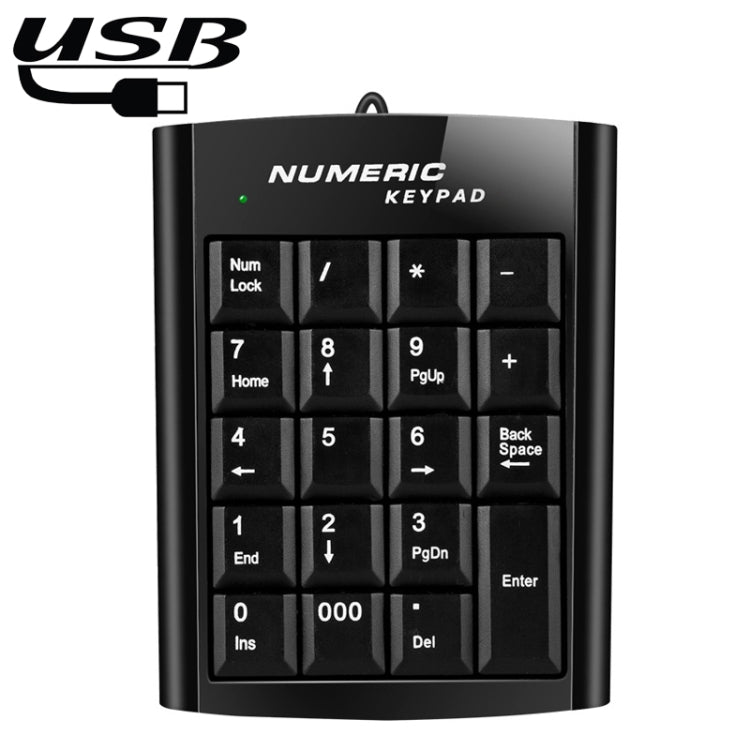 Mini teclado numérico USB con 19 teclas, teclado numérico USB