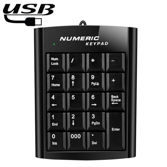 Mini teclado numérico USB con 19 teclas, teclado numérico USB