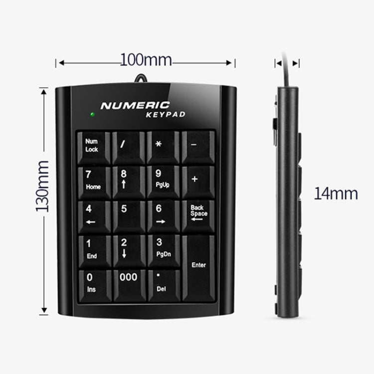 Mini teclado numérico USB con 19 teclas, teclado numérico USB