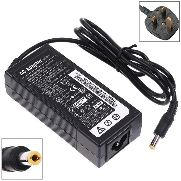 Adaptador CA com ficha europeia, 19V 4,74A 90W para portátil Lenovo, conectores de saída: 5,5 x 2,5 mm, fichas padrão europeia, australiana, americana e britânica.
