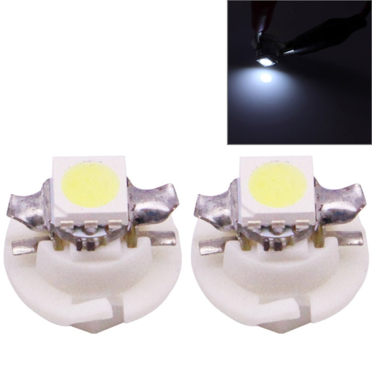 2 PCS B8.4 0.2W 12LM 1 LED SMD 5050 LED Instrument Light Bulb Dashboard Light for Vehicles, DC 12V, 0.2W B8.4