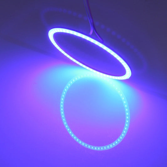 110mm 5W 180LM Angel Eyes Circles Car Headlight COB LED Lights for Vehicles, DC 12-24V, 110mm  Blue Light, 110mm  White Light