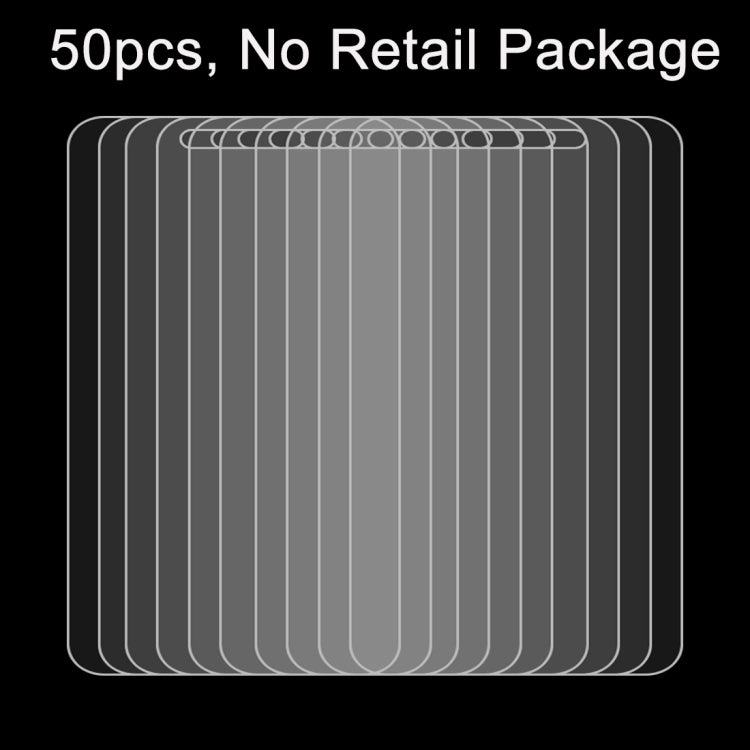 50 PCS for Huawei P8 0.26mm 9H Surface Hardness 2.5D Explosion-proof Tempered Glass Film, No Retail Package, 50pcs No Retail Package