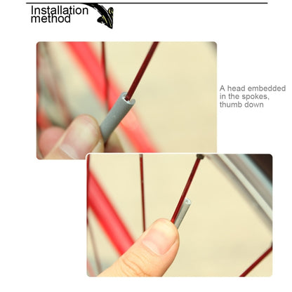 OQSPORT 12 piezas Reflector de radio de rueda de bicicleta Clip de montaje reflectante Tubo Tira de luz de advertencia