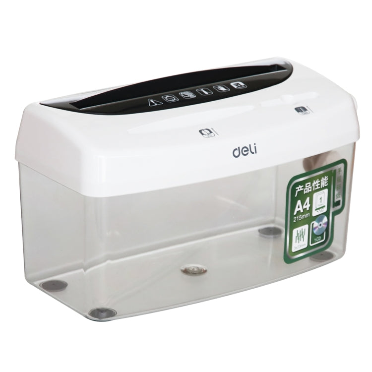 Deli Office Series Hand-cranked A4 / CD / Card Desktop Paper Shredder, Waste-bin Volume: 4L (No. 9935), No. 9935