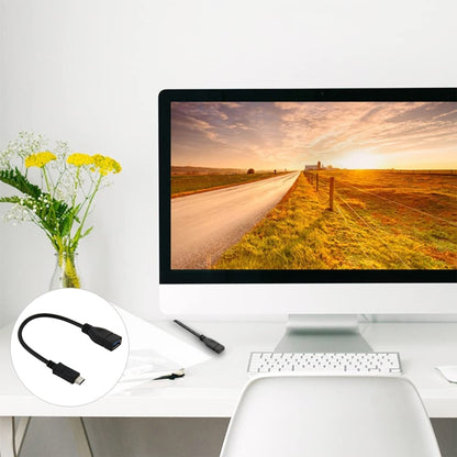 Cabo adaptador USB-C / Tipo-C 3.1 macho para USB 3.0 fêmea de 22 cm