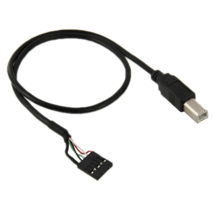 5 Pin Motherboard Female Header to USB 2.0 B Male Adapter Cable, Length: 50cm, 5 Pin Motherboard to USB BM