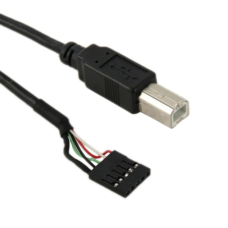 5 Pin Motherboard Female Header to USB 2.0 B Male Adapter Cable, Length: 50cm, 5 Pin Motherboard to USB BM