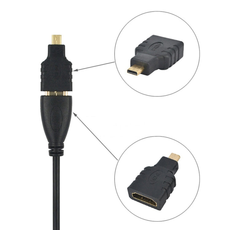 Micro HDMI Male to HDMI Female Adapter (Gold Plated), Micro HDMI Male to HDMI Female