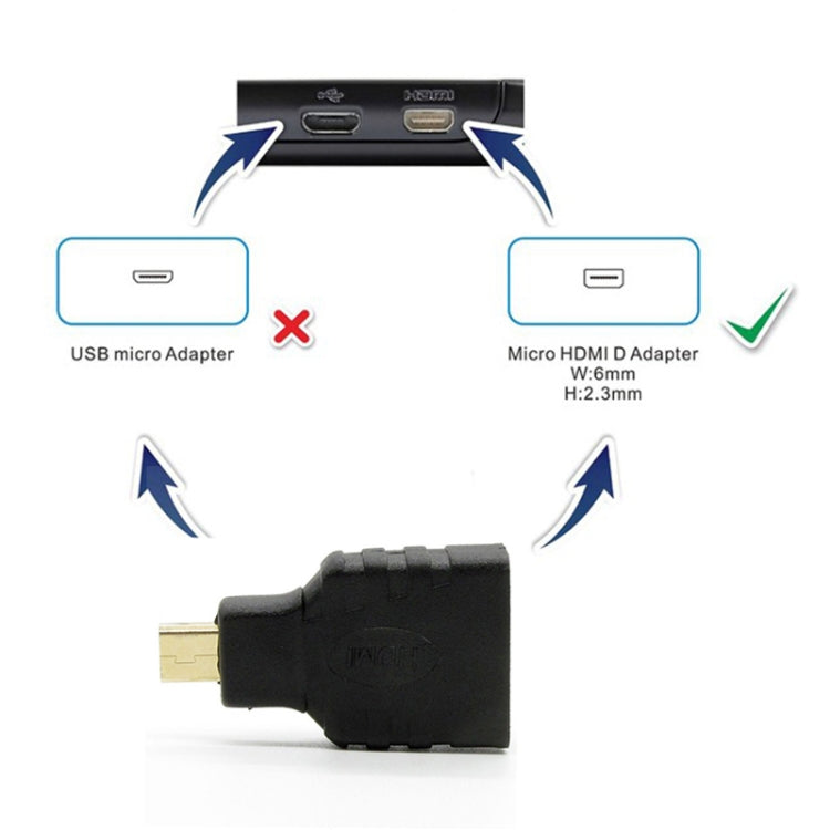 Micro HDMI Male to HDMI Female Adapter (Gold Plated), Micro HDMI Male to HDMI Female