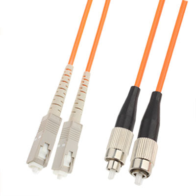 SC-FC Dual-Core Multi Mode Fiber Optic Jumper,Length: 3m, Dual-Core Multi Mode