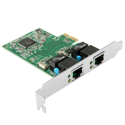 PCI-Express Dual Gigabit Ethernet Controller Card Adapter 2 Port RJ45 10/100/1000 BASE-T (IO-PCE8111-2GLAN), 2 Ports RJ45