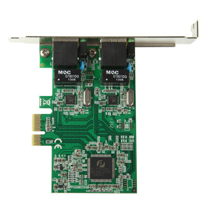 PCI-Express Dual Gigabit Ethernet Controller Card Adapter 2 Port RJ45 10/100/1000 BASE-T (IO-PCE8111-2GLAN), 2 Ports RJ45