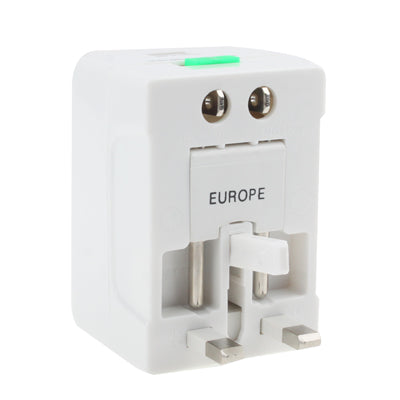 Universal US / EU / AU / UK Travel AC Power Adaptor Plug with USB Charger Socket, With USB Port