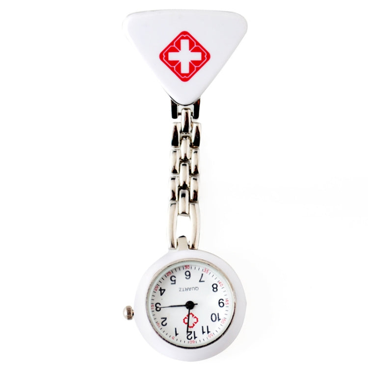 Portable Alloy Nurse Round Quartz Wristwatch Watch with Pin, Triangle Style