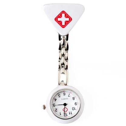 Portable Alloy Nurse Round Quartz Wristwatch Watch with Pin, Triangle Style