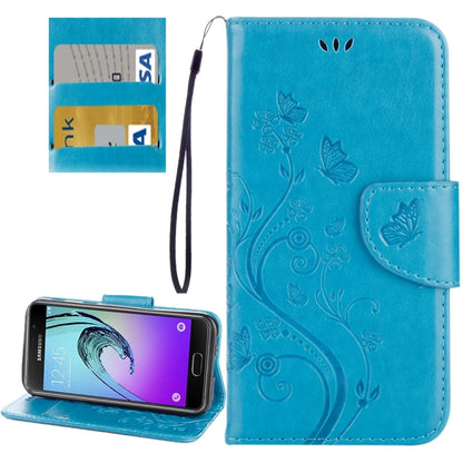 For Galaxy A5 (2017) / A520 Butterflies Love Flowers Embossing Horizontal Flip Leather Case with Holder & Card Slots & Wallet & Lanyard, For Galaxy A5 (2017)