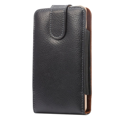 5.5 inch Litchi Texture Vertical Flip Upright Genuine Leather Case / Waist Bag with Rotatable Back Splint for Huawei P9 Plus & Honor 7i & Honor 6 Plus, Galaxy Note 3 & Note 2, etc