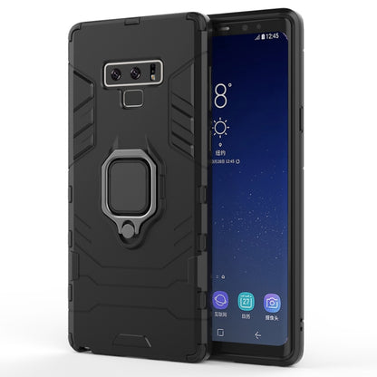 Funda protectora de PC + TPU a prueba de golpes con soporte de anillo magnético para Galaxy Note9