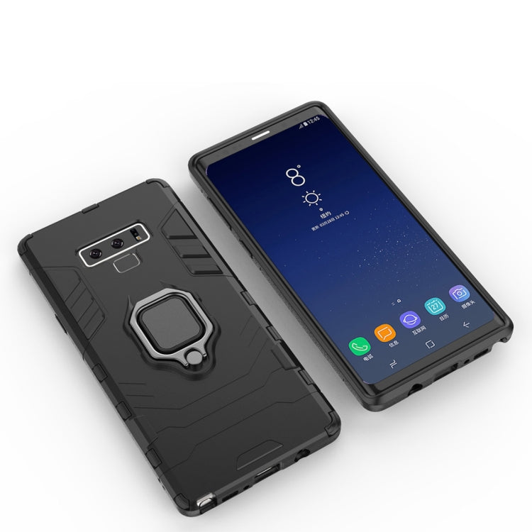 Funda protectora de PC + TPU a prueba de golpes con soporte de anillo magnético para Galaxy Note9