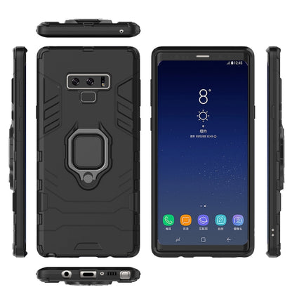 Funda protectora de PC + TPU a prueba de golpes con soporte de anillo magnético para Galaxy Note9