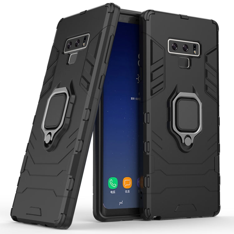 Funda protectora de PC + TPU a prueba de golpes con soporte de anillo magnético para Galaxy Note9