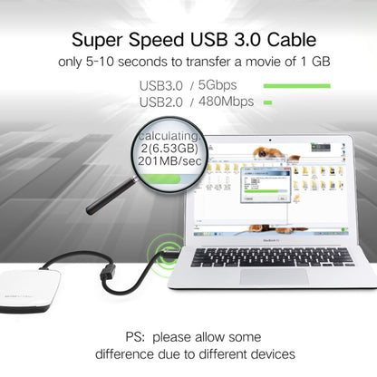 Ugreen 1m USB 3.0 Male to Female Data Sync Super Speed Transmission Extension Cord Cable, Length: 1m
