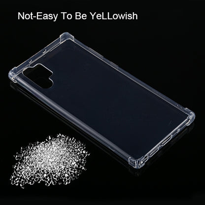 For Galaxy Note10+ Four-Corner Shockproof Ultra-Thin Transparent TPU Case, For Galaxy Note10+
