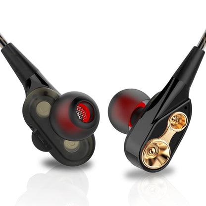 Auriculares intra-auriculares QKZ CK8 HiFi com quatro unidades para desporto e música.