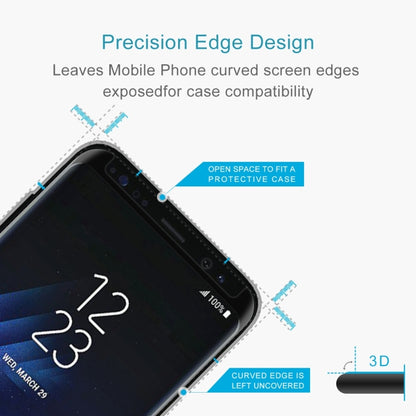 For Galaxy S8+ / G955 0.26mm 9H Surface Hardness 3D Explosion-proof Non-full Screen Curved Case Friendly Tempered Glass Film, For Galaxy S8+ / G955, For Galaxy S8+ / G955 Black Frame, For S8+ / G955, Galaxy S8+