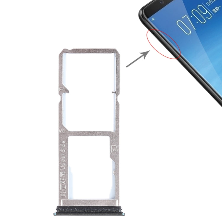 Para Vivo Y75 2 x Bandeja para tarjeta SIM + Bandeja para tarjeta Micro SD, Para Vivo Y75