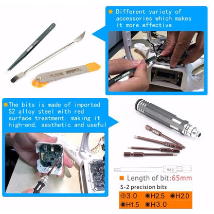 JAKEMY JM-P14 Welding Repair Tools Set Toolbox Bag Wire Stripper Pliers Screwdriver, US Plug, JM-P14