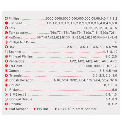126 in 1 Kaisi K-9126 Magnetic Screwdriver Set Precision Screwdriver Tool Kit Repair Hand Tool, 126 in 1