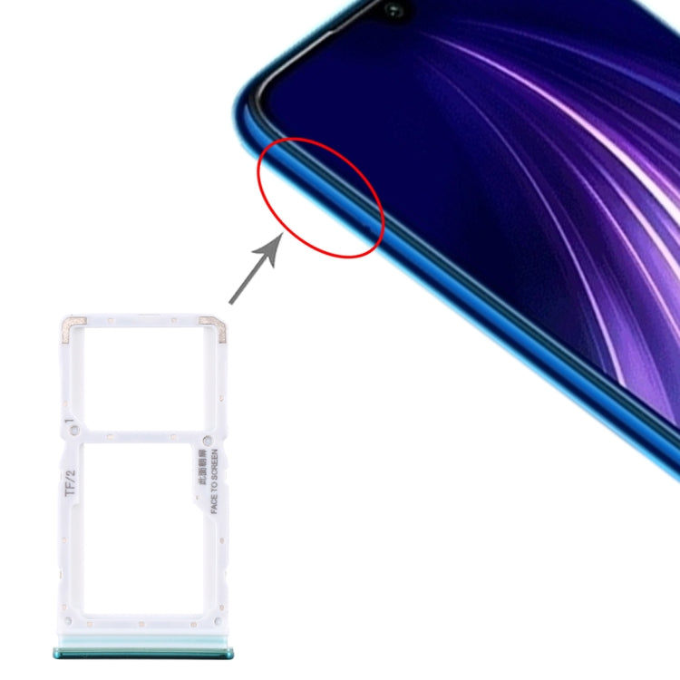 SIM Card Tray + SIM Card Tray / Micro SD Card Tray for Xiaomi Redmi Note 8 Pro, For Xiaomi Redmi Note 8 Pro, For Xiaomi Redmi Note 8 Pro(Green), For Redmi Note 8 Pro
