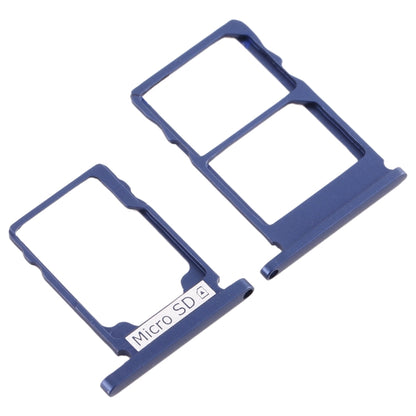 SIM Card Tray + SIM Card Tray + Micro SD Card Tray for Nokia 5.1 TA-1075, For Nokia 5.1