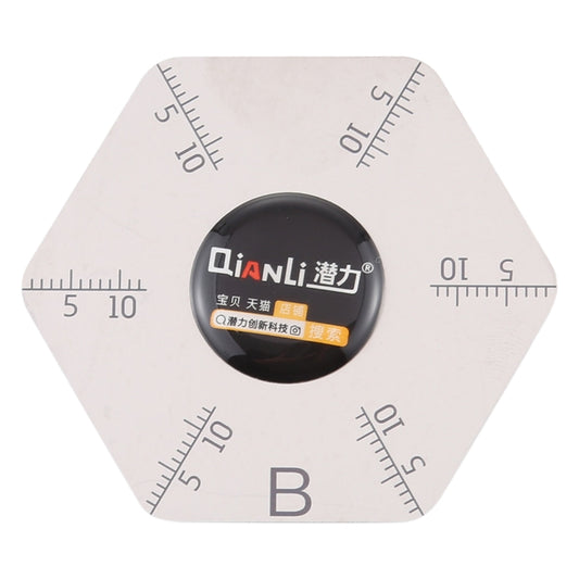 Ferramenta de abertura em forma de hexagrama Qianli com escalas, hexagrama