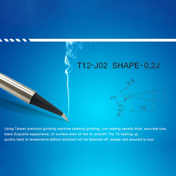 QUICKO T12-J02 Black Welding Lead-free Soldering Iron Tip, T12-J02