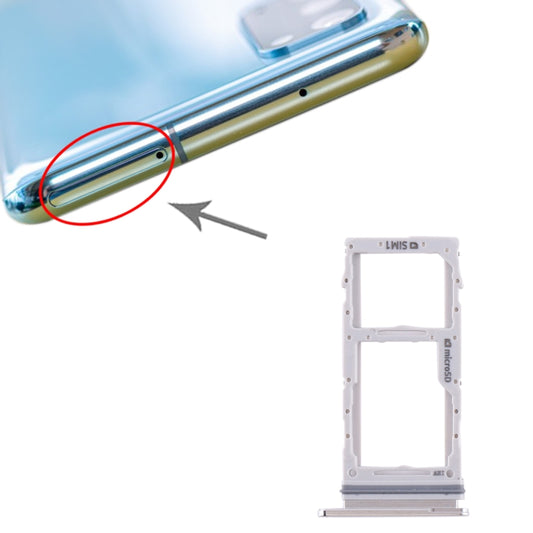 Bandeja para cartão SIM + Bandeja para cartão SIM/Micro SD para Samsung Galaxy S20, para Samsung Galaxy S20 (Dual), para Samsung Galaxy S20 (Duplo)