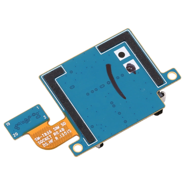 Cabo flexível da tomada do suporte do cartão SIM para Galaxy Tab S4 10.5 T835/T830.