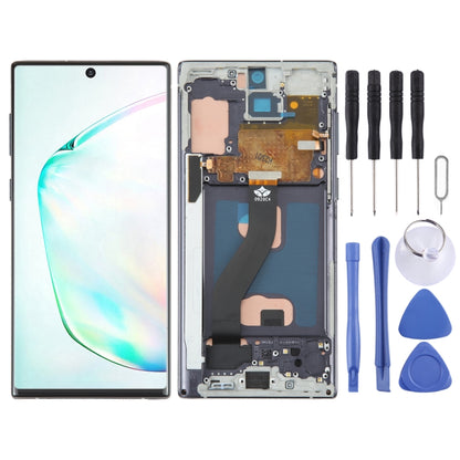 Pantalla LCD TFT para Samsung Galaxy Note10, ensamblaje completo con digitalizador, marco y escritura a mano, sin identificación de huellas dactilares (TFT).