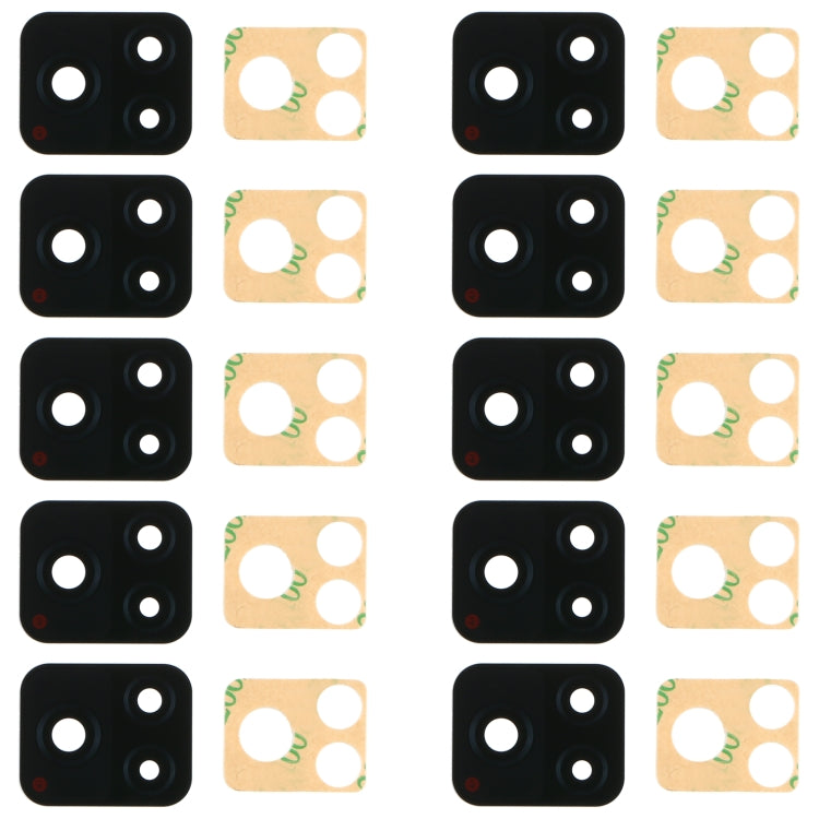 Para Vivo Y52S V2057A, conjunto de 10 lentes para câmara traseira.