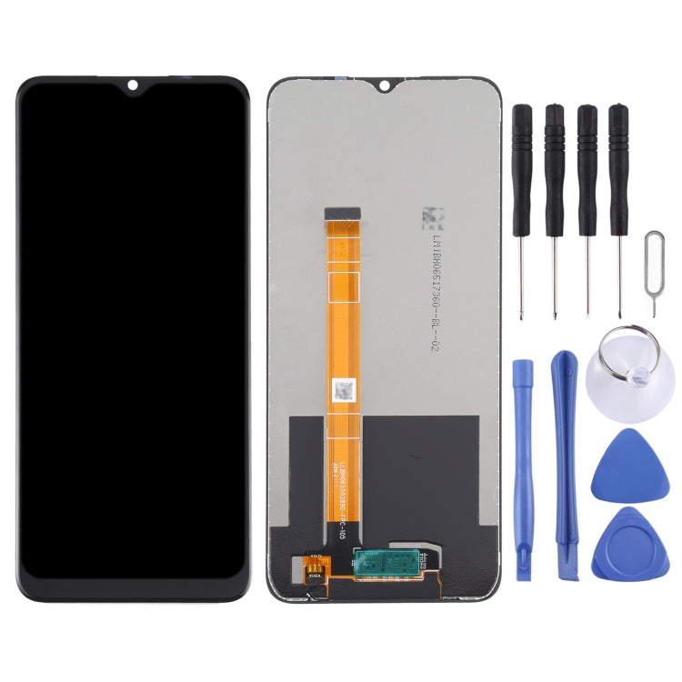Ecrã LCD e digitalizador originais, conjunto completo para OPPO Realme C25Y RMX3265.