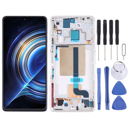 Pantalla LCD y digitalizador originales con marco para Xiaomi Redmi K50 Gaming/Poco F4 GT (originales).