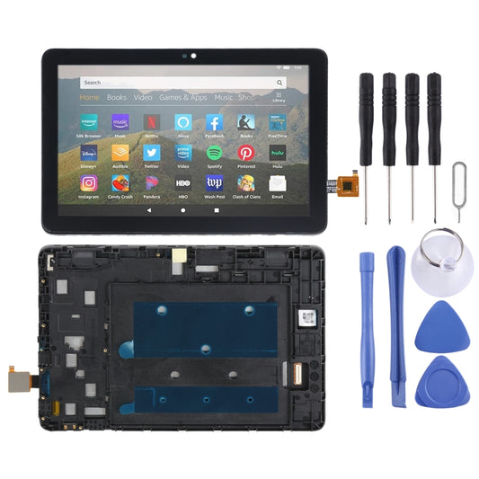 Ecrã LCD OEM para Amazon Kindle Fire HD 8 Plus/HD 8 2020/Kids 10ª geração, conjunto completo com digitalizador e moldura.